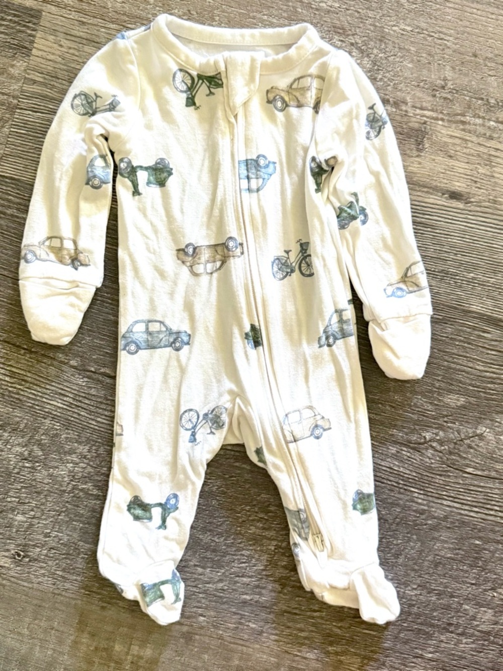 Preemie Purely‎ Soft by Carter’s Cars Footed Sleeper 2-Way Zip